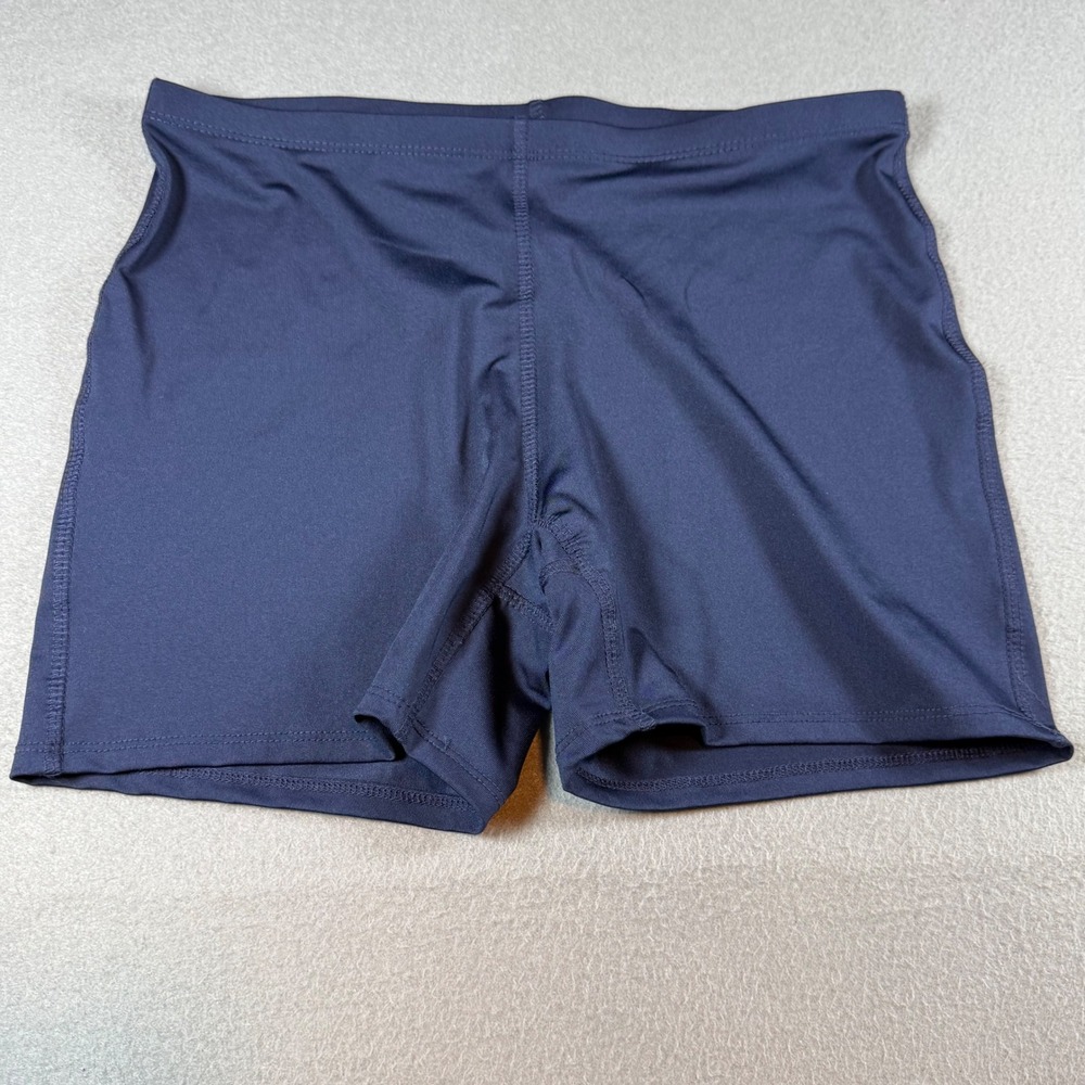 Lucky in Love Womens Size M Navy Blue Compression Athletic Tennis Shorts 4"